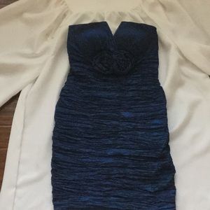 Blue Strapless Dress